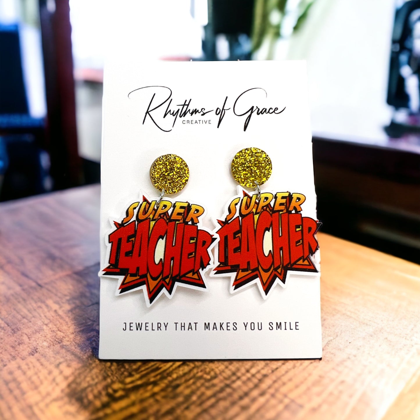 Zap! Pow! Teach! – Super Teacher Earrings That Wow - Rhythms of Grace Creative
