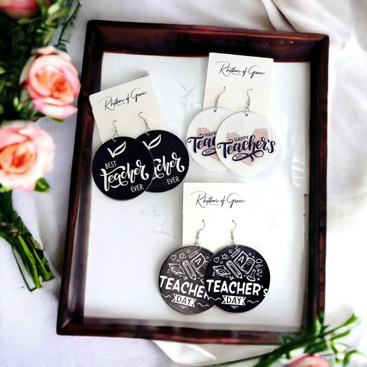 Teacher Earrings - Teacher Accessories, Back to School, Teacher's Day, Best Teacher Award