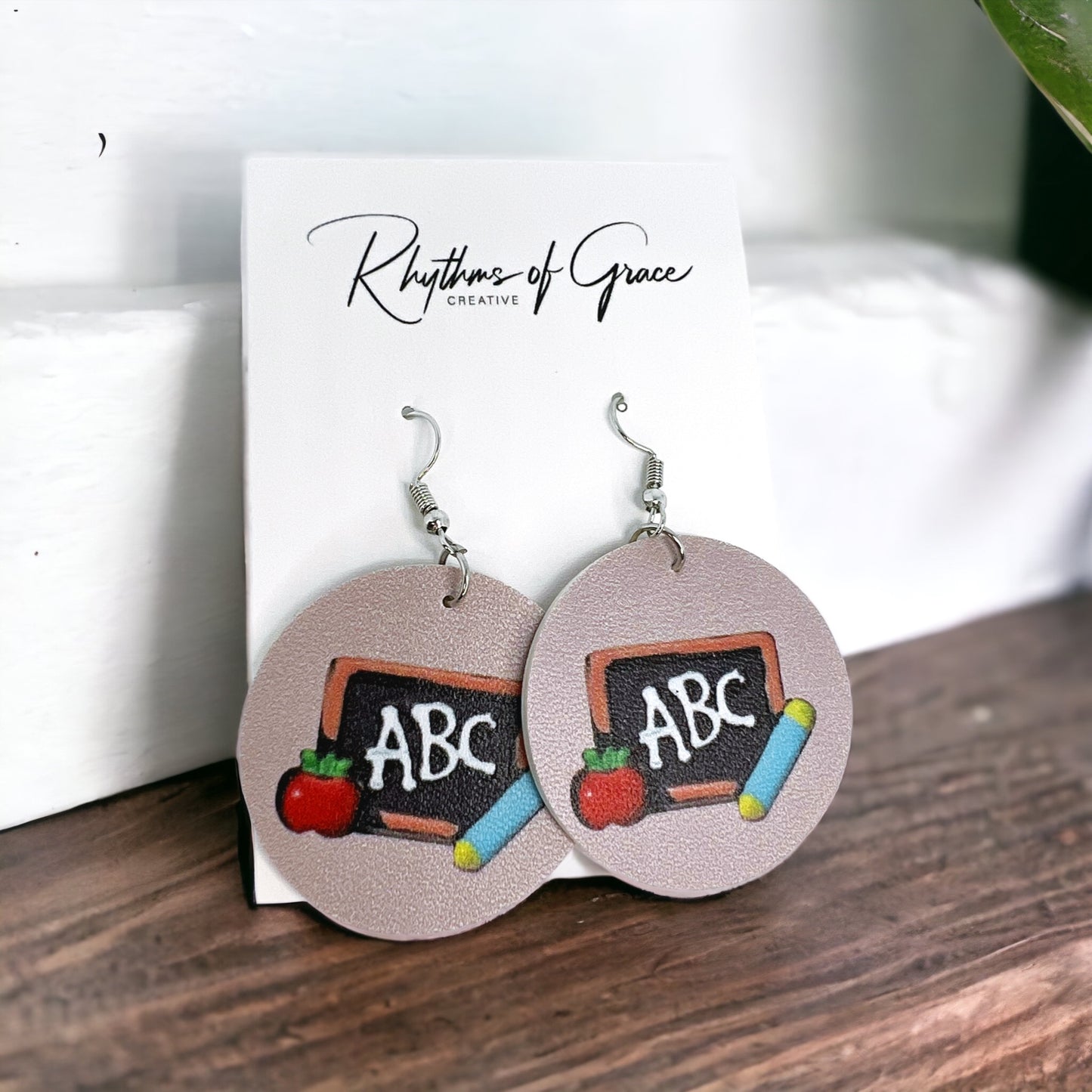 Teacher ABC's Earrings: Celebrate Educators in Style! ๐ - Rhythms of Grace Creative