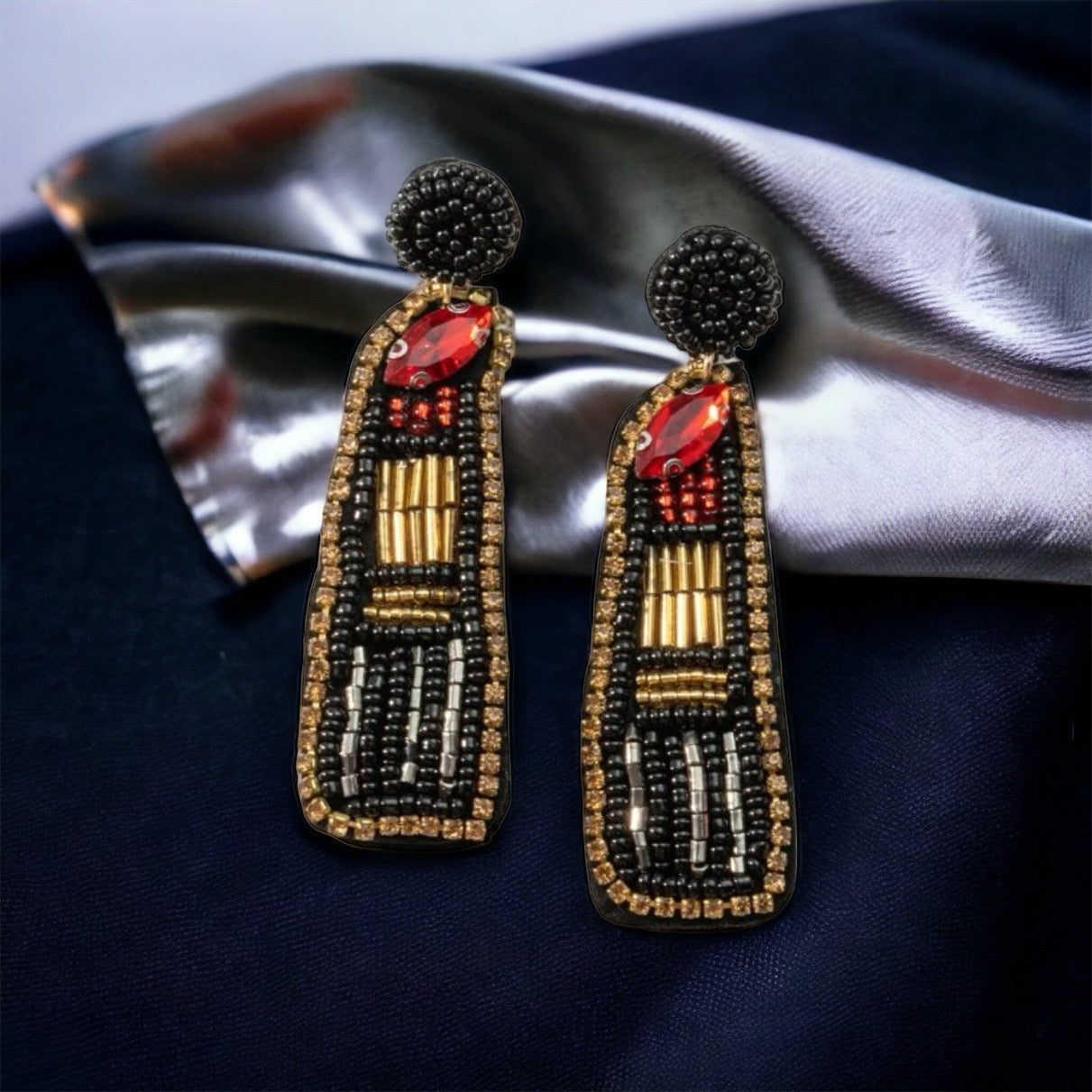Red Lipstick Earrings - Bold, Beautiful, and Beaded! - Rhythms of Grace Creative