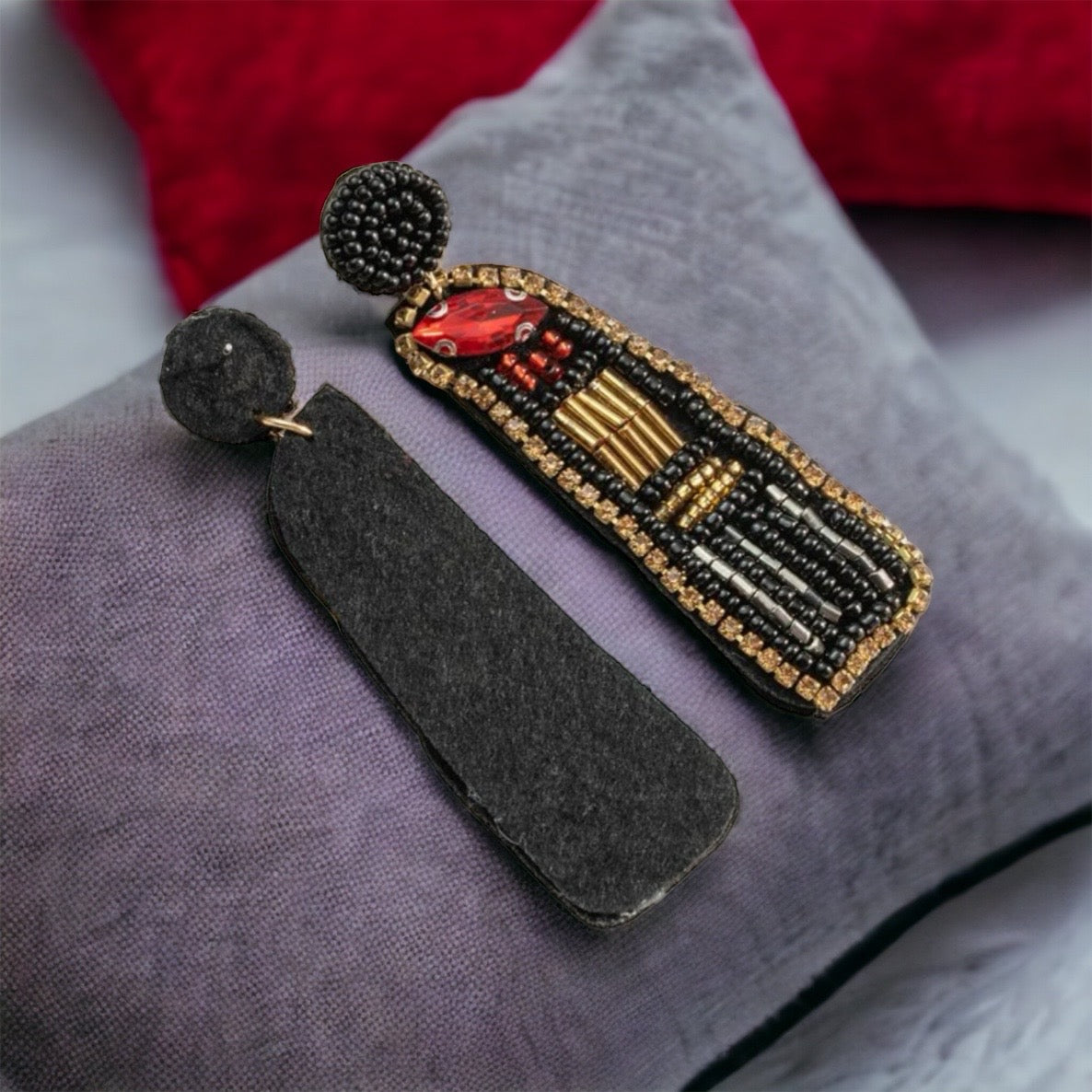 Red Lipstick Earrings - Bold, Beautiful, and Beaded! - Rhythms of Grace Creative