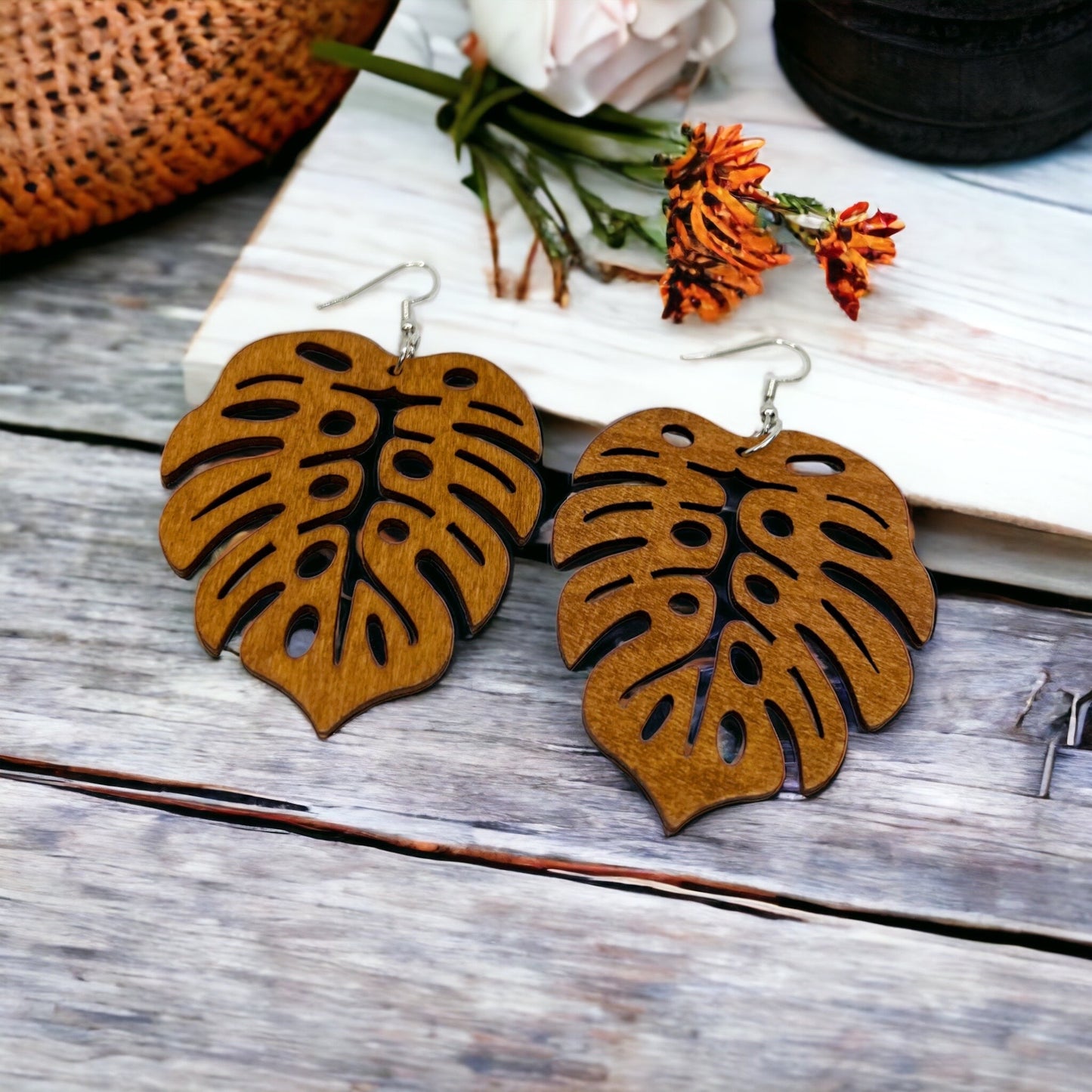 Embrace Your Inner Boho Queen with Our Wooden Leaf Earrings! ๐ฟ - Rhythms of Grace Creative