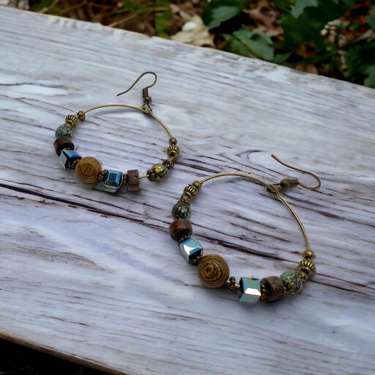 Stunning Handmade Beaded Boho Earrings - Rustic Chic Western Style, Perfect Gift! - Rhythms of Grace Creative