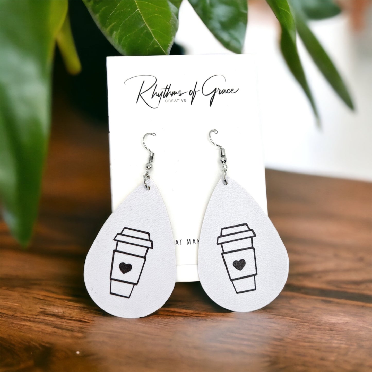 Coffee Teardrop Earrings: Brew-tiful Style for Caffeine Lovers! ☕