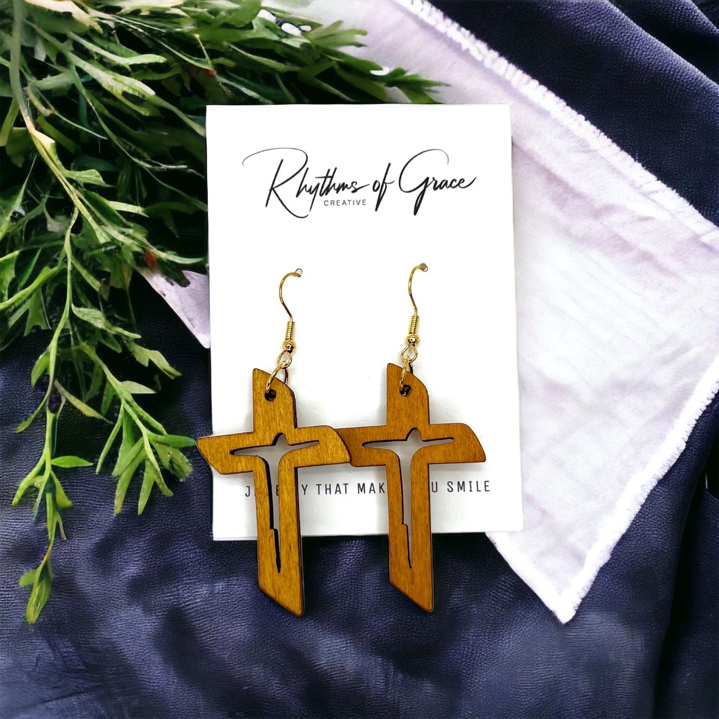 Faithfully Fashionable: Wooden Cross Earrings to Elevate Your Style! - Rhythms of Grace Creative