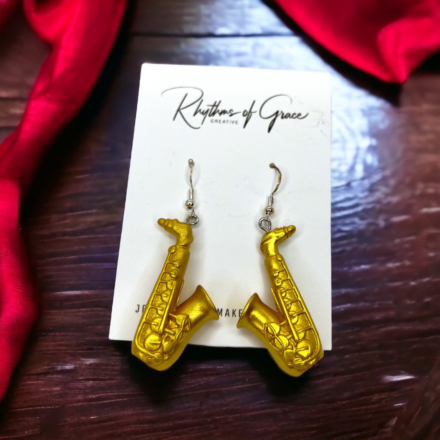Amp Up Your Style with Musical Instrument Dangle Earrings! 🎶 - Rhythms of Grace Creative