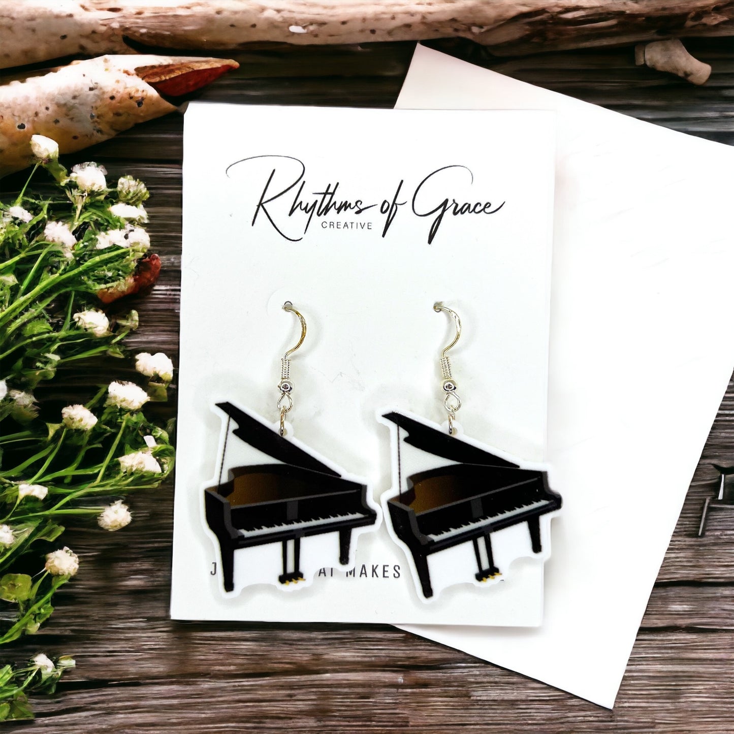 Amp Up Your Style with Musical Instrument Dangle Earrings! 🎶 - Rhythms of Grace Creative