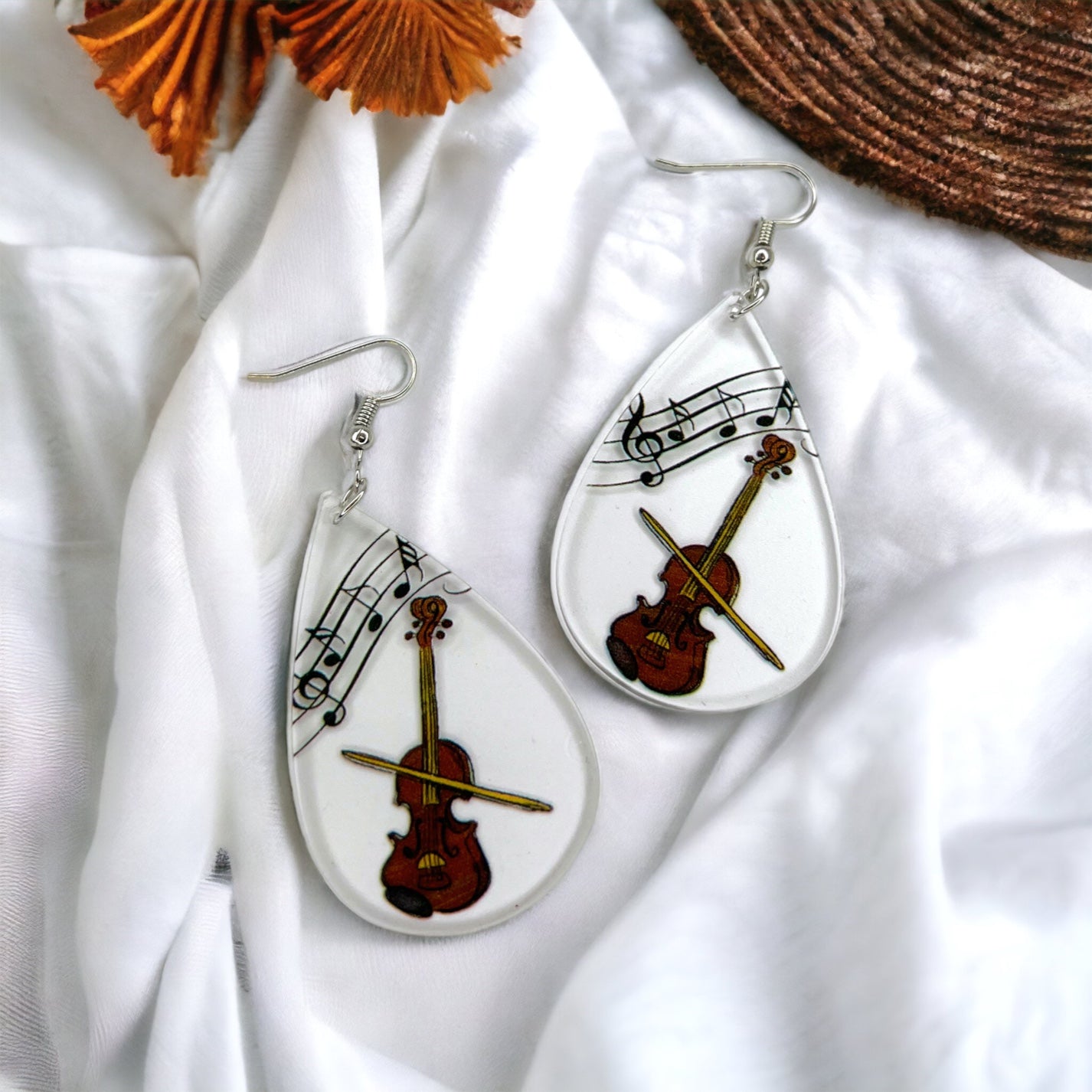 Amp Up Your Style with Musical Instrument Dangle Earrings! 🎶 - Rhythms of Grace Creative