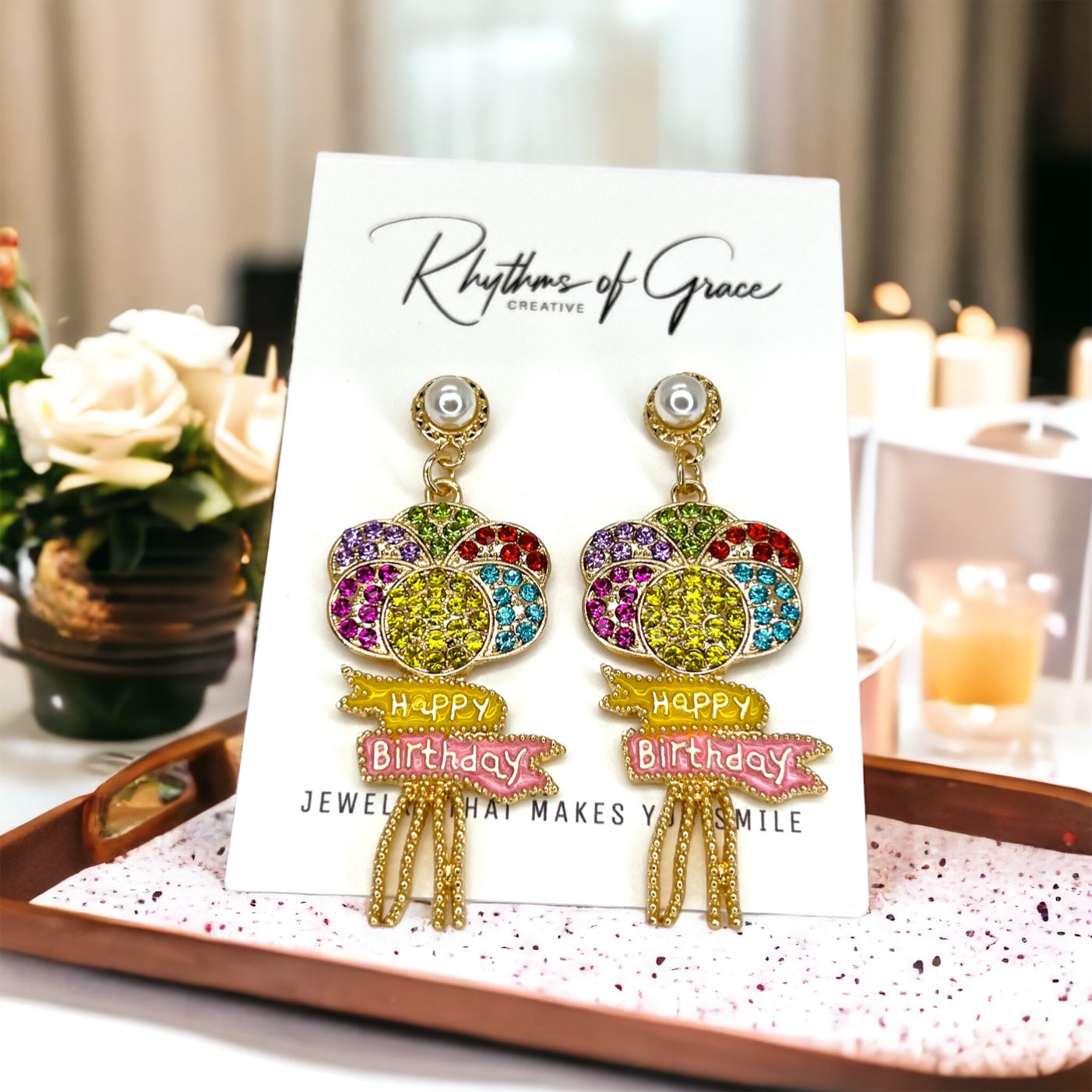 Sparkle & Shine: Birthday Girl Earrings 🎉 - Rhythms of Grace Creative