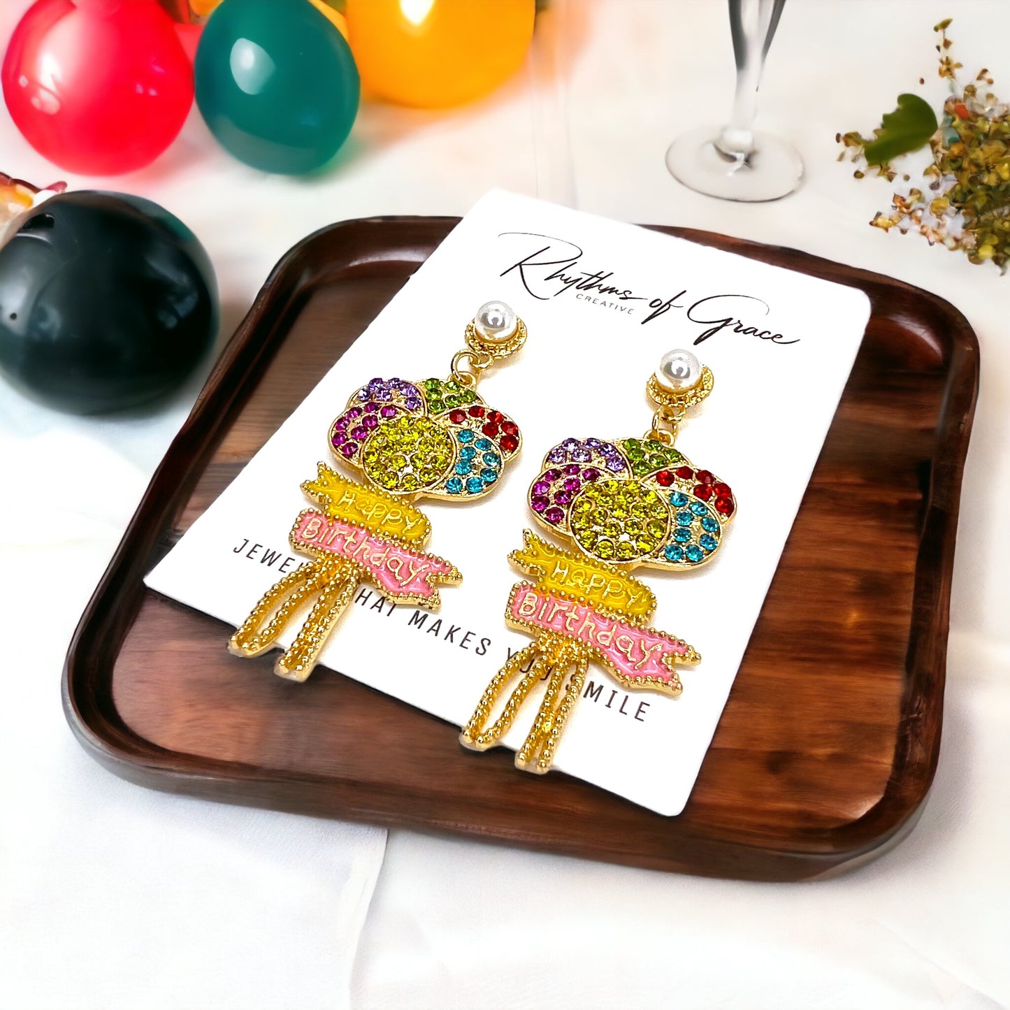 Sparkle & Shine: Birthday Girl Earrings 🎉 - Rhythms of Grace Creative