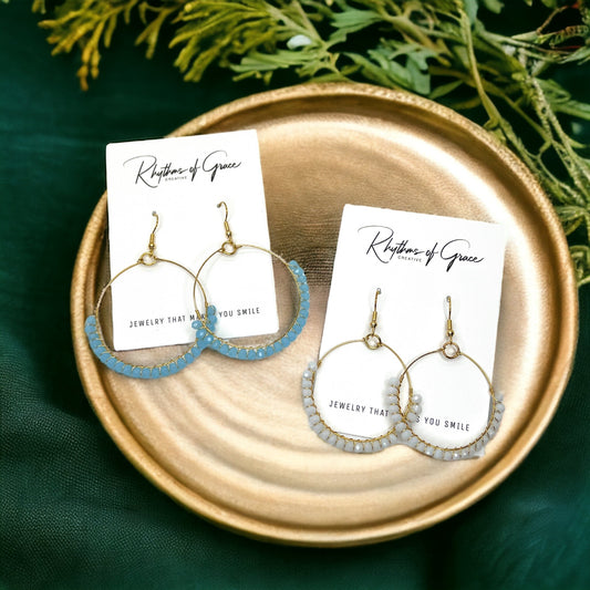 Delicate Boho Drop Earrings - Festival Accessories, Boho Chic, Beaded Earrings, Bohemian Style, Brown Earrings Gypsy Earrings, Dangle - Rhythms of Grace Creative