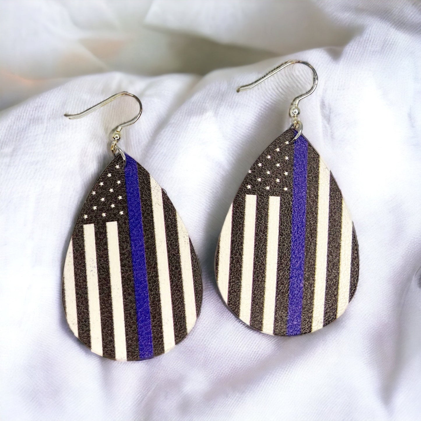 Show Your Colors: Back the Blue Dangle Earrings! - Rhythms of Grace Creative