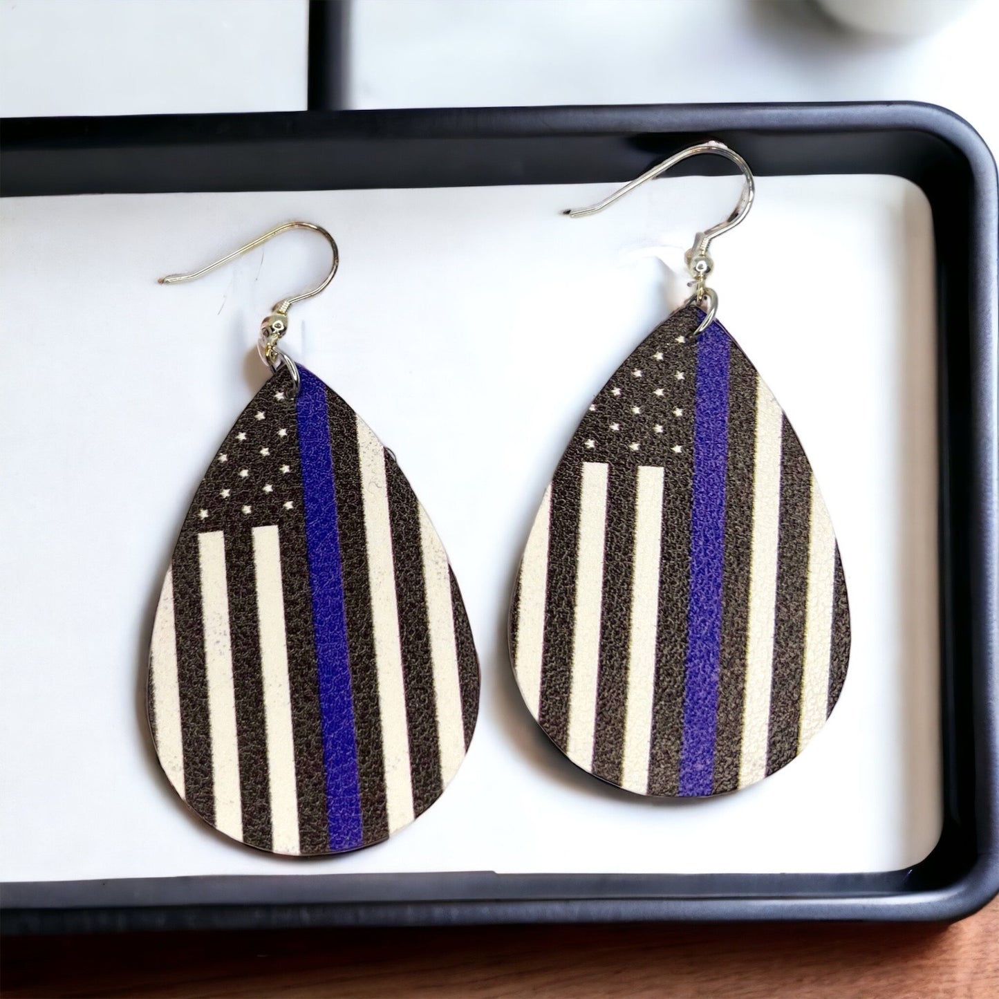 Show Your Colors: Back the Blue Dangle Earrings! - Rhythms of Grace Creative
