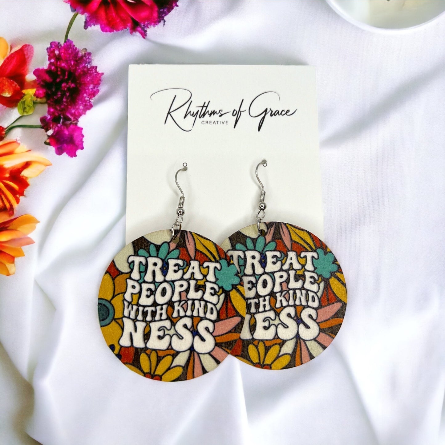 Kindness Earrings Collection: Spread Love & Positivity! 🌈 - Rhythms of Grace Creative