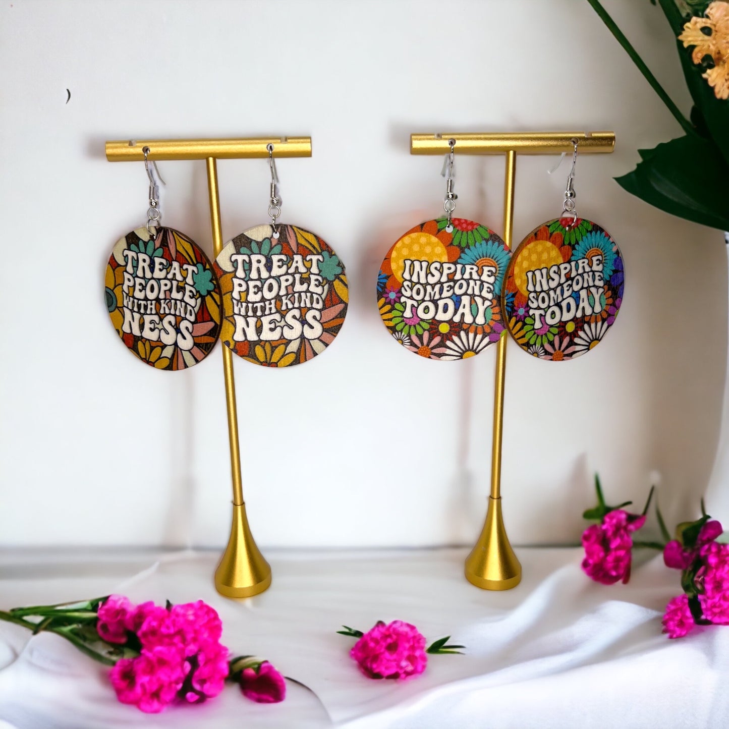 Kindness Earrings Collection: Spread Love & Positivity! 🌈 - Rhythms of Grace Creative