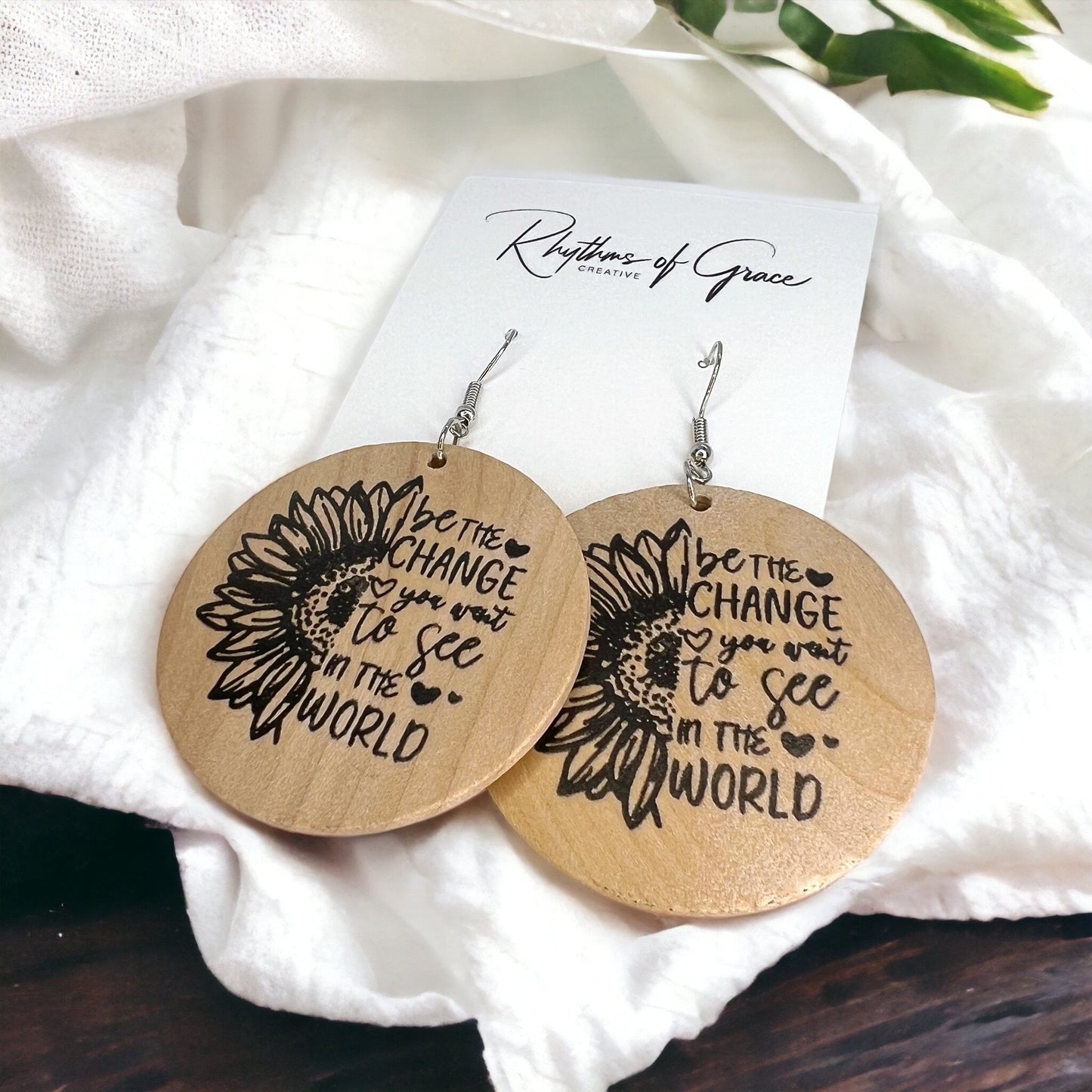 Be the Change Earrings - Patriarchy Earrings, Spread Kindness, Kindness Earrings, Empowerment Accessories