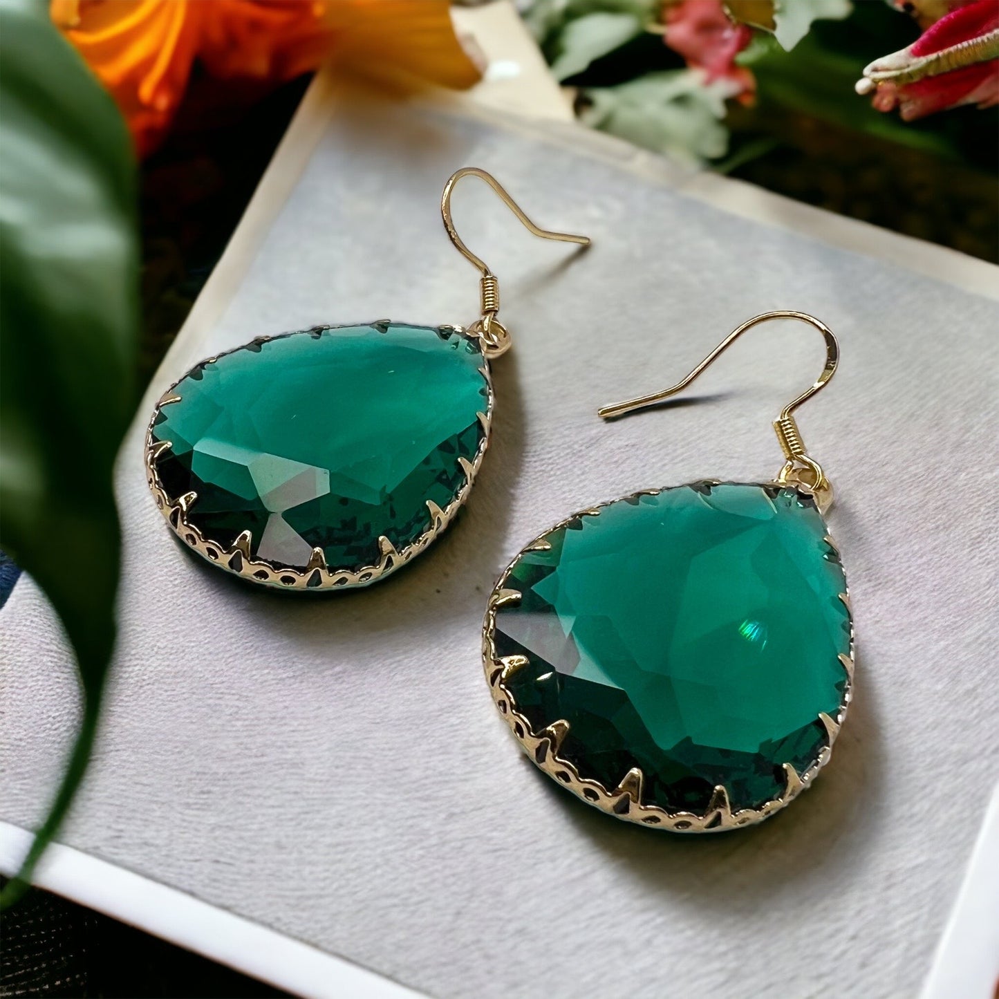 Chic Green Stone Earrings - Your Go-To Lucky Accessories! - Rhythms of Grace Creative