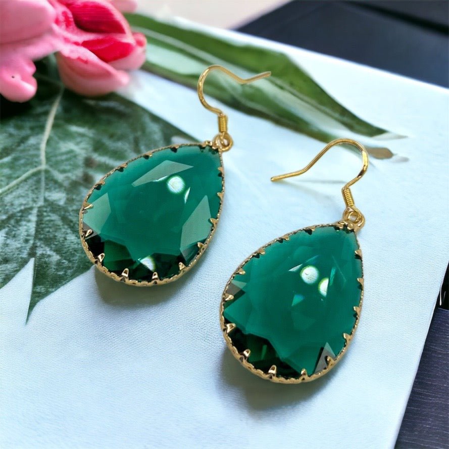 Chic Green Stone Earrings - Your Go-To Lucky Accessories! - Rhythms of Grace Creative