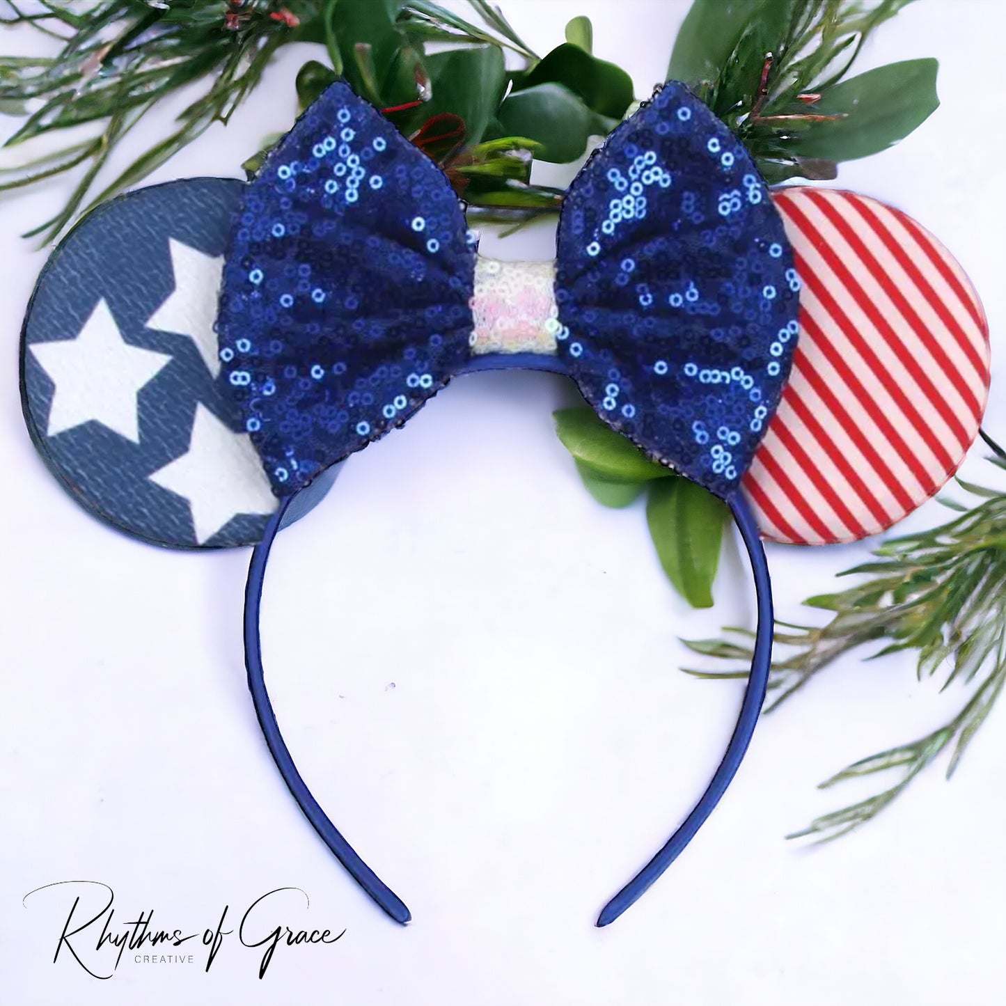 Patriotic Mouse Ears - Red White & Blue, Stars and Stripes - 6 Styles