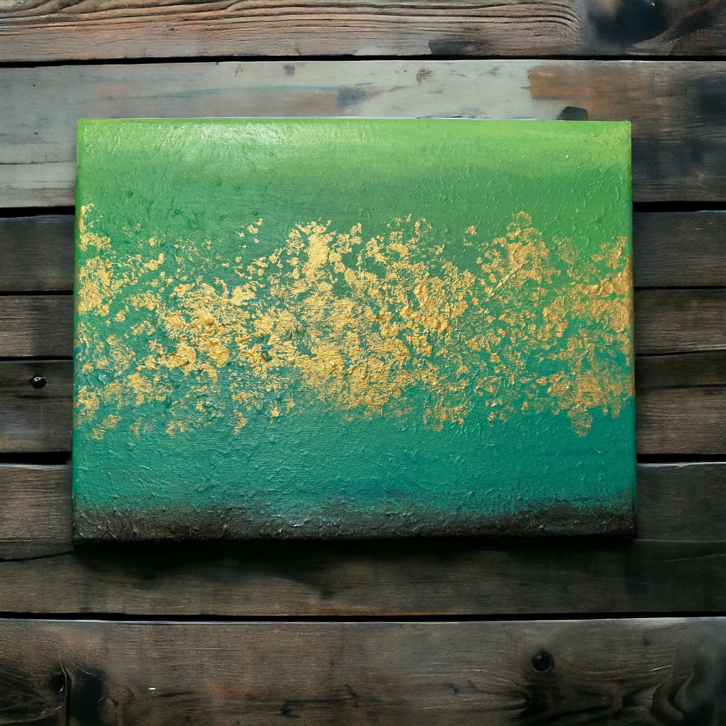 "Golden Horizon" – Original Abstract Acrylic Painting I 8x10 Canvas
