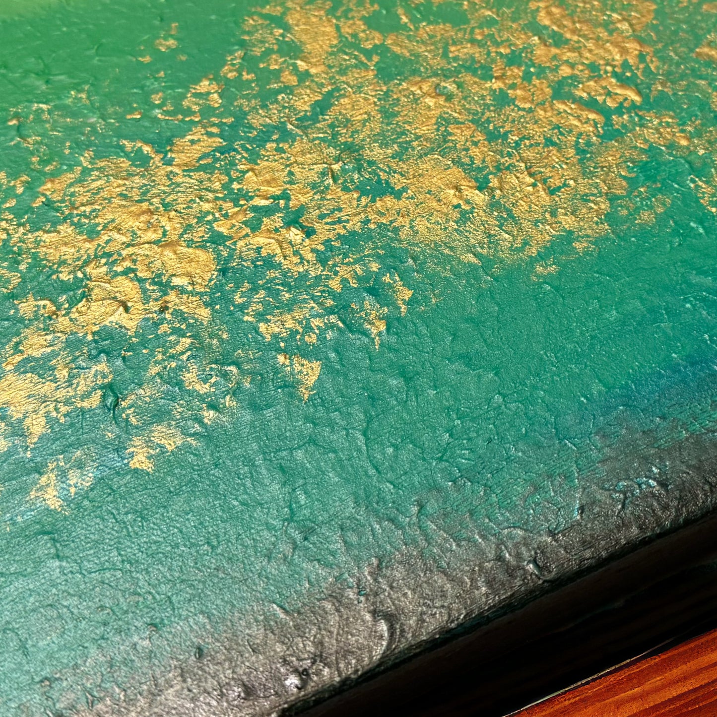 "Golden Horizon" – Original Abstract Acrylic Painting I 8x10 Canvas