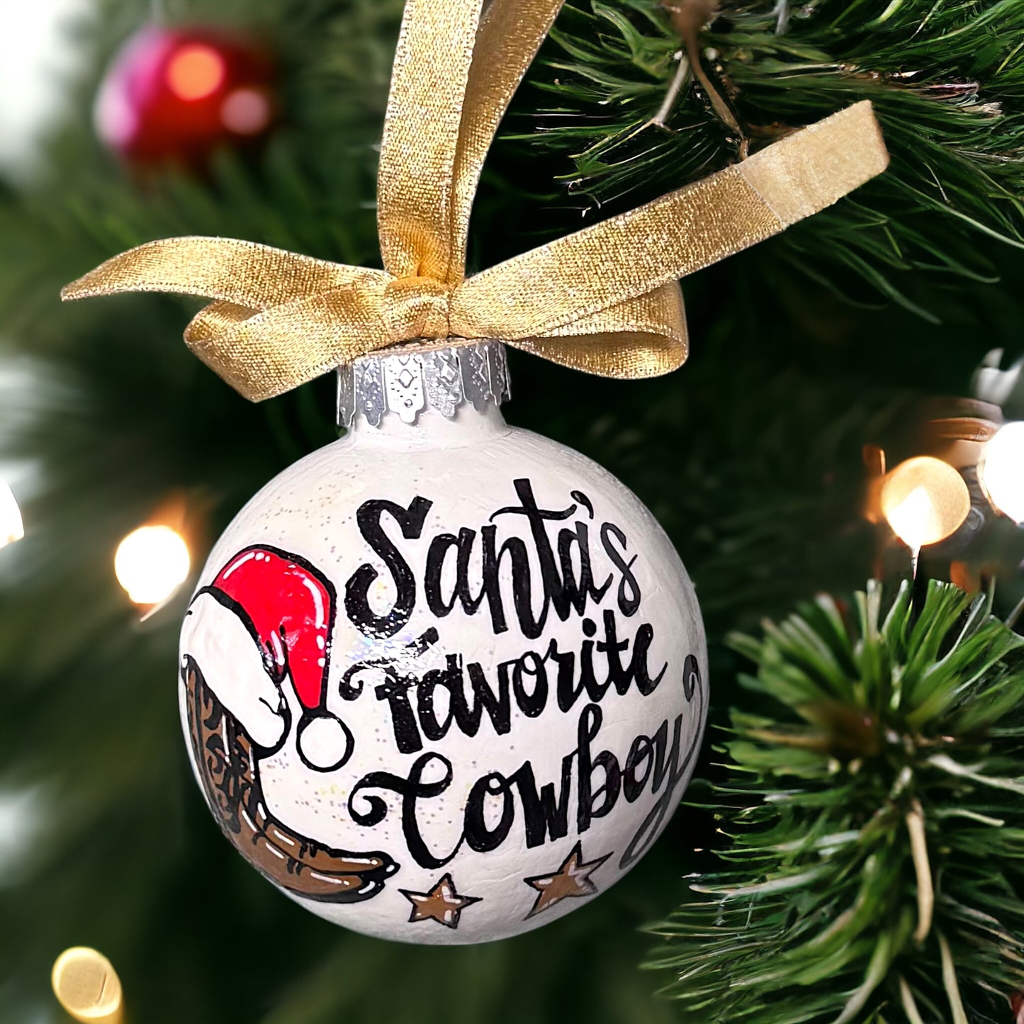Christmas Ornament: "Santa's Favorite Cowboy"