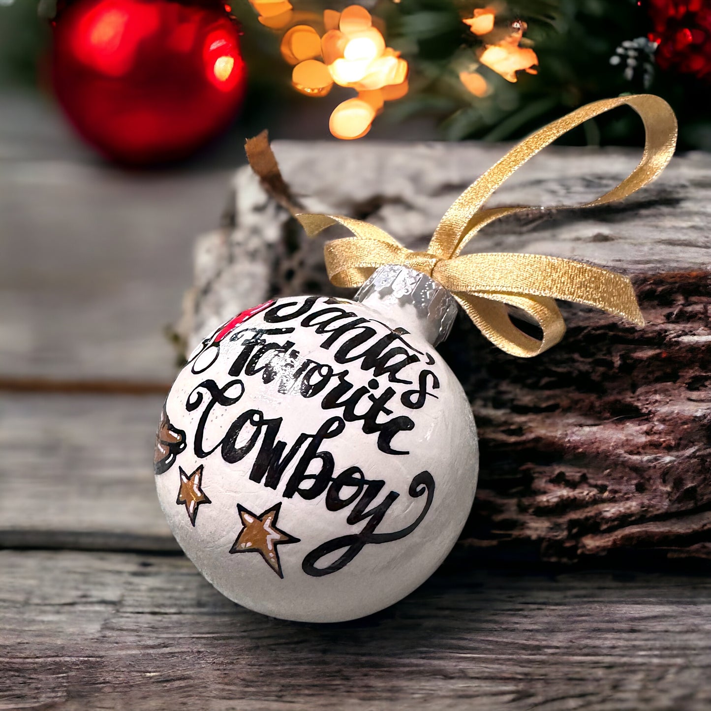 Christmas Ornament: "Santa's Favorite Cowboy"
