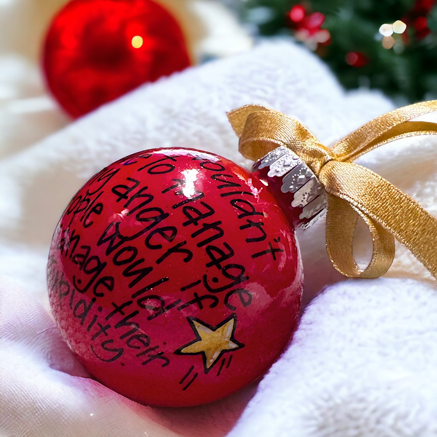 Holiday Sass Ornament – Manage Your Anger, Not Their Stupidity!