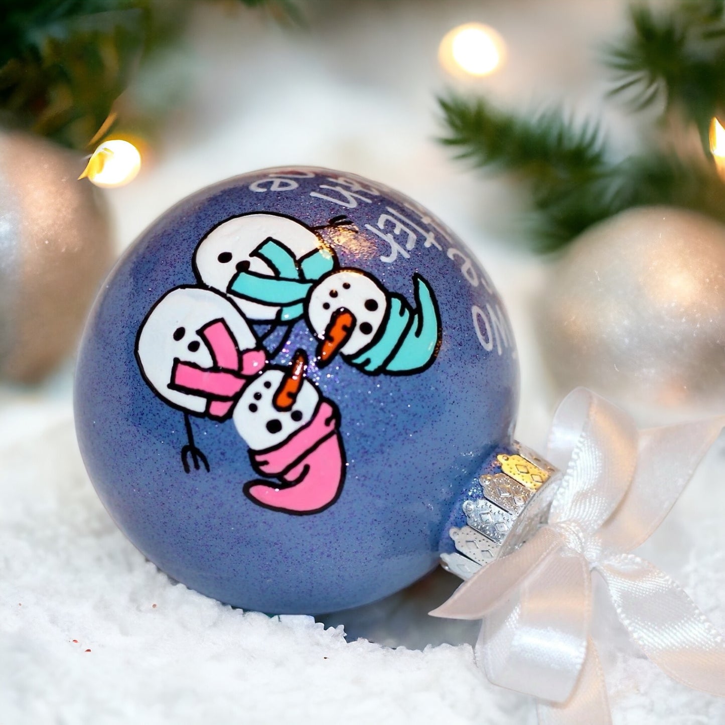 Snowman Christmas Ornament: "Two Are Better Than One"