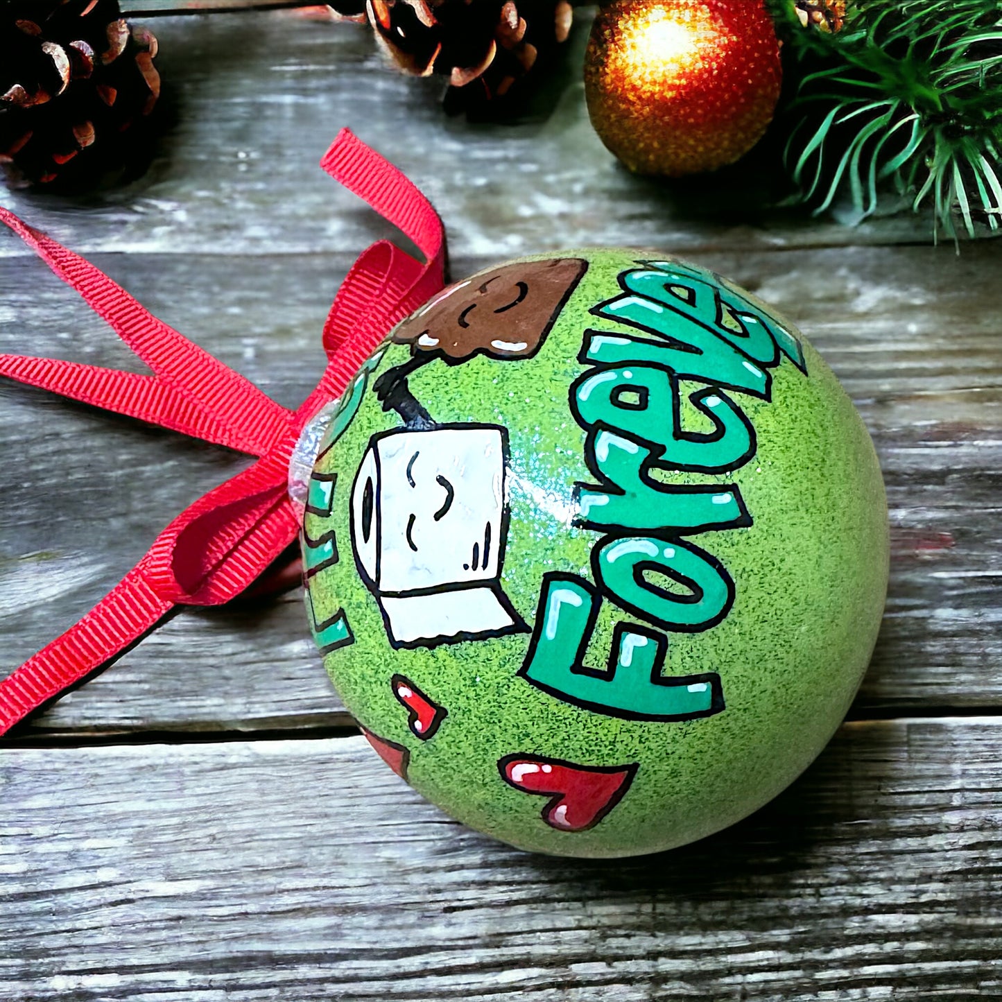 Friends Forever Christmas Ornament - Hand-Painted and Personalized