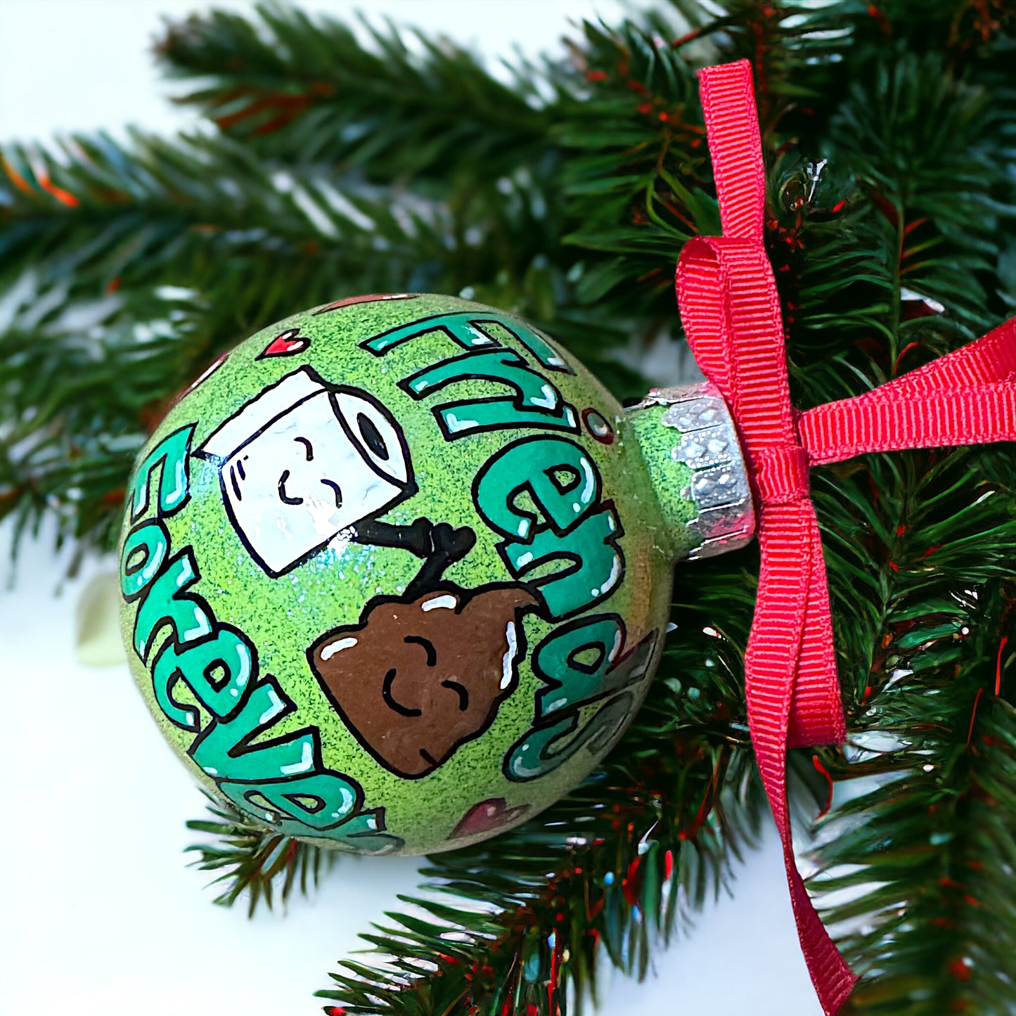 Friends Forever Christmas Ornament - Hand-Painted and Personalized