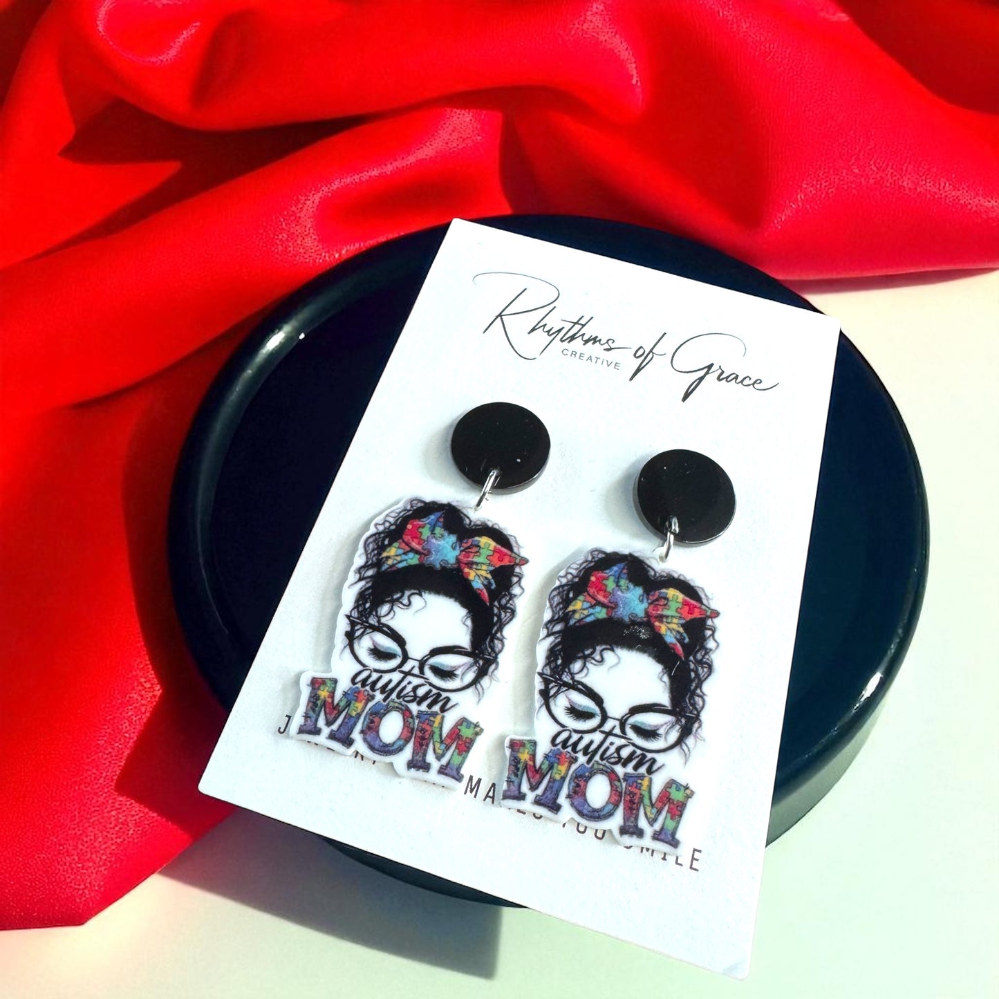 Autism Mom Earrings - Wear Your Heart & Support with Style!