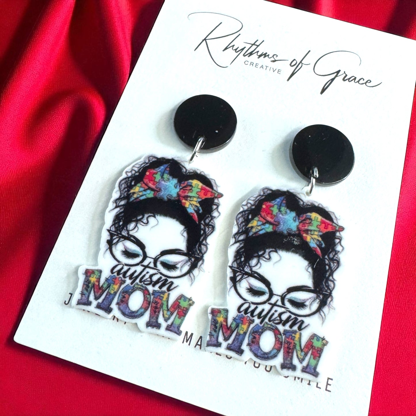 Autism Mom Earrings - Wear Your Heart & Support with Style!