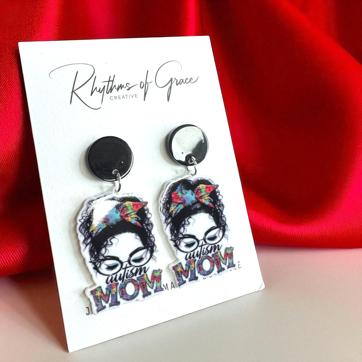 Autism Mom Earrings - Wear Your Heart & Support with Style!