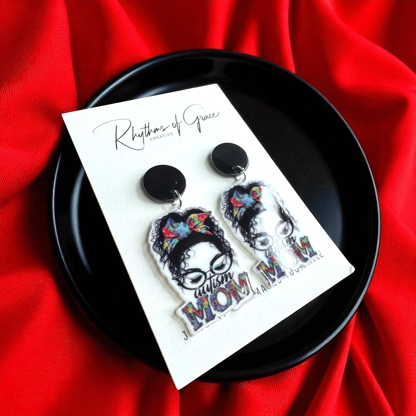Autism Mom Earrings - Wear Your Heart & Support with Style!