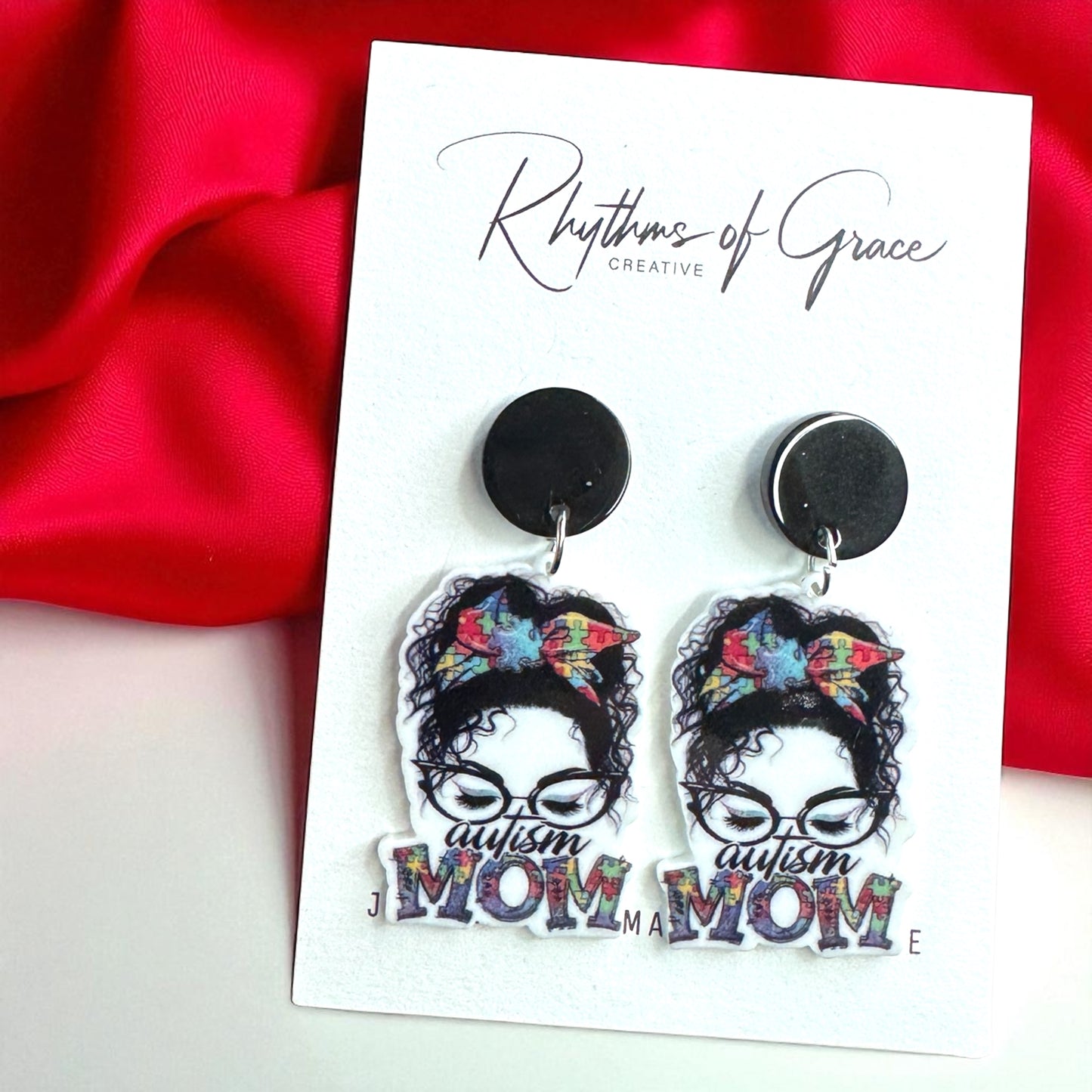 Autism Mom Earrings - Wear Your Heart & Support with Style!