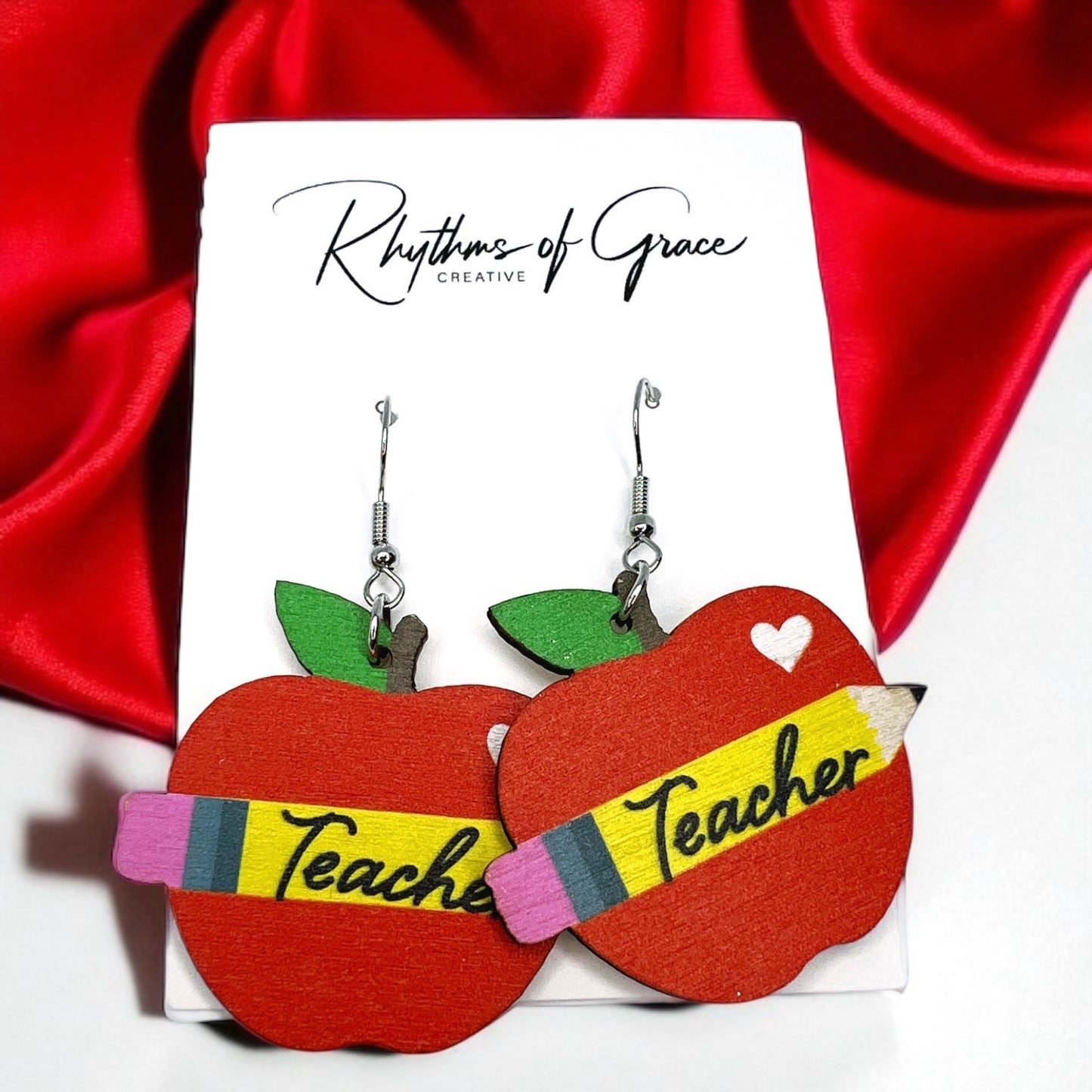 Teacher ABC's Earrings: Celebrate Educators in Style! ๐ - Rhythms of Grace Creative