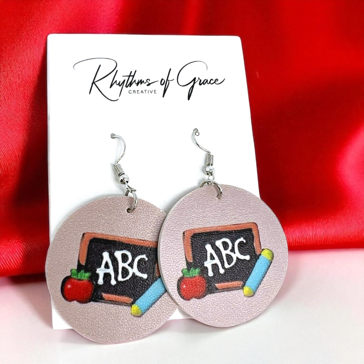 Teacher ABC's Earrings: Celebrate Educators in Style! ๐ - Rhythms of Grace Creative