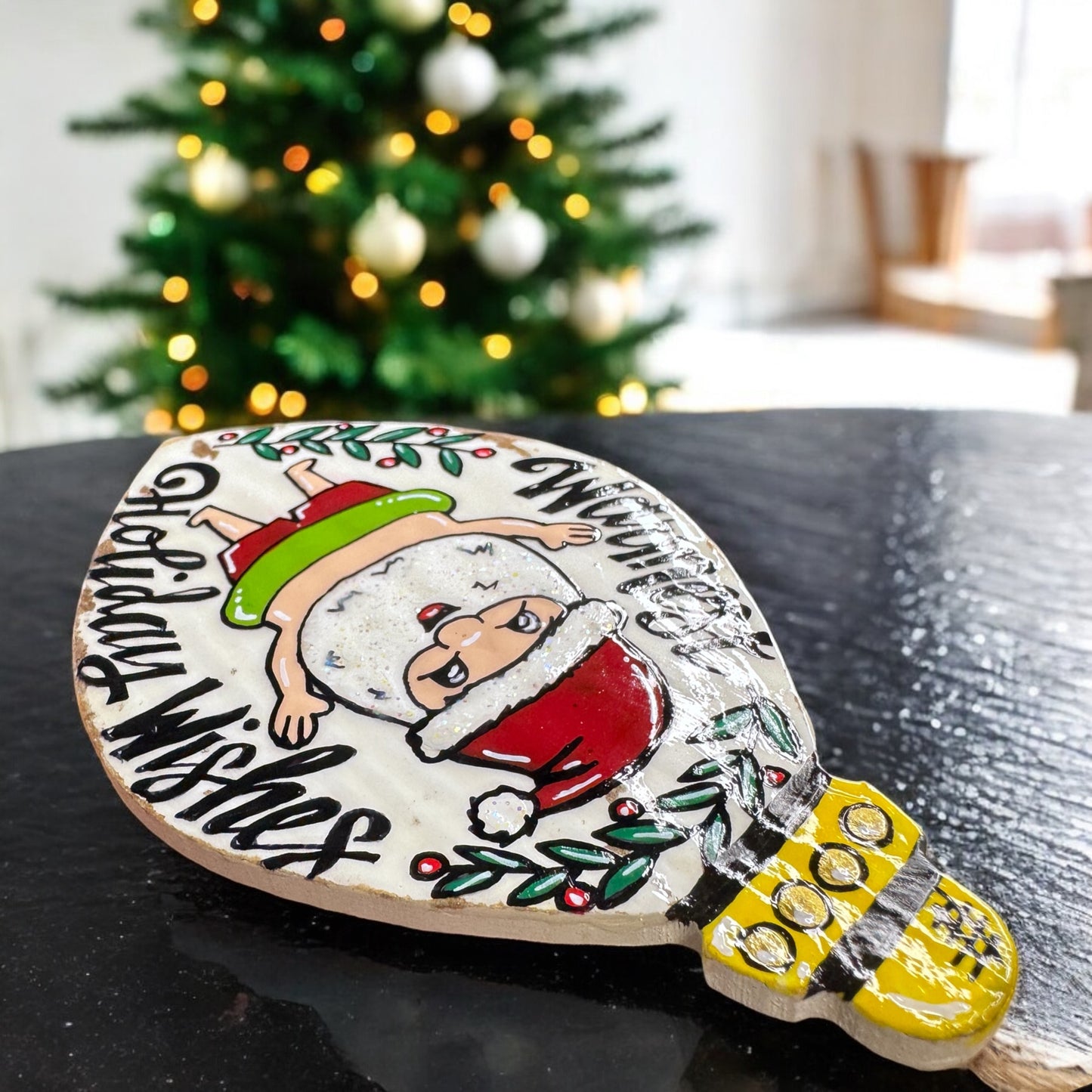 Warmest Holiday Wishes Ornament – Santa’s On Vacation! 🎅🌴