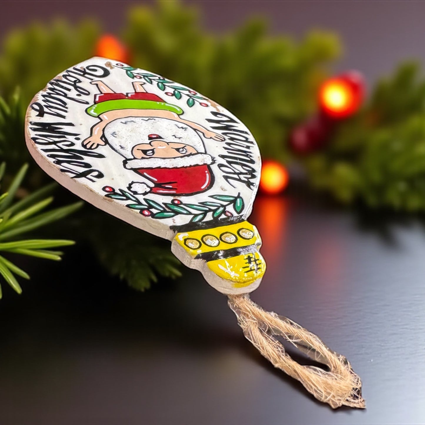 Warmest Holiday Wishes Ornament – Santa’s On Vacation! 🎅🌴