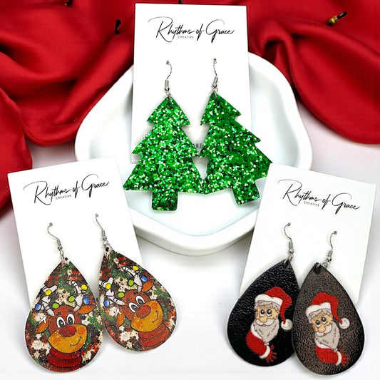 Dazzle & Jingle with Festive Christmas Dangle Earrings!