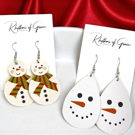 Frosty Fun for Your Ears: Snowman Dangle Earrings! ⛄✨