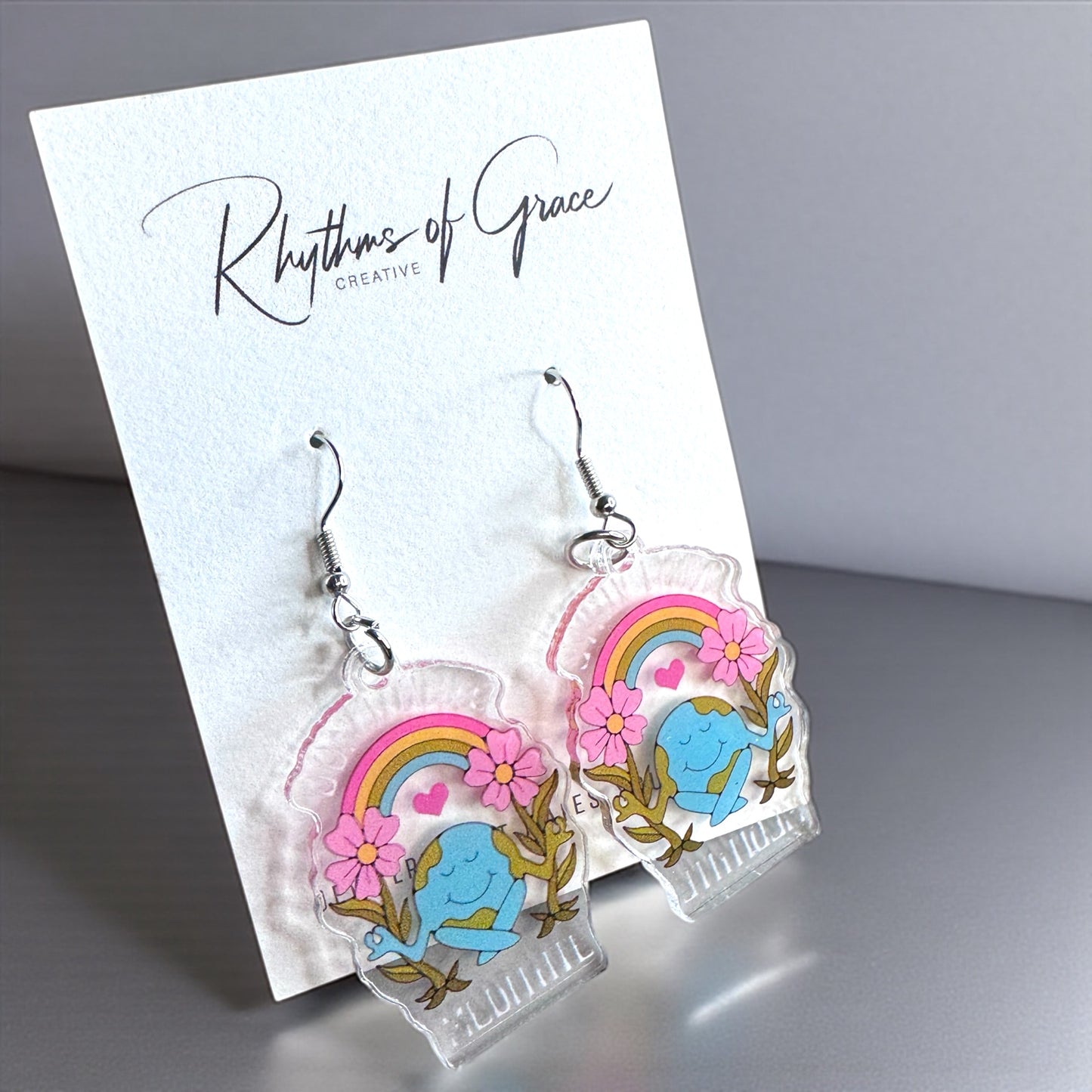 Don't Hate Meditate Earrings - Embrace Your Inner Zen! - Rhythms of Grace Creative
