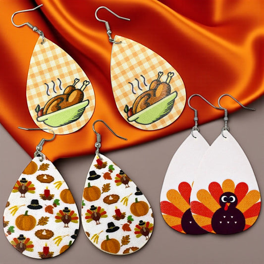 Gobble Gobble Glam: Turkey Teardrop Earrings for Thanksgiving Fun! 🦃 - Rhythms of Grace Creative
