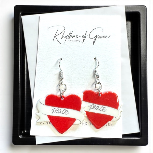 Spread the Love & Peace! Red Heart Earrings for Every Occasion - Rhythms of Grace Creative