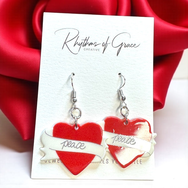 Spread the Love & Peace! Red Heart Earrings for Every Occasion - Rhythms of Grace Creative