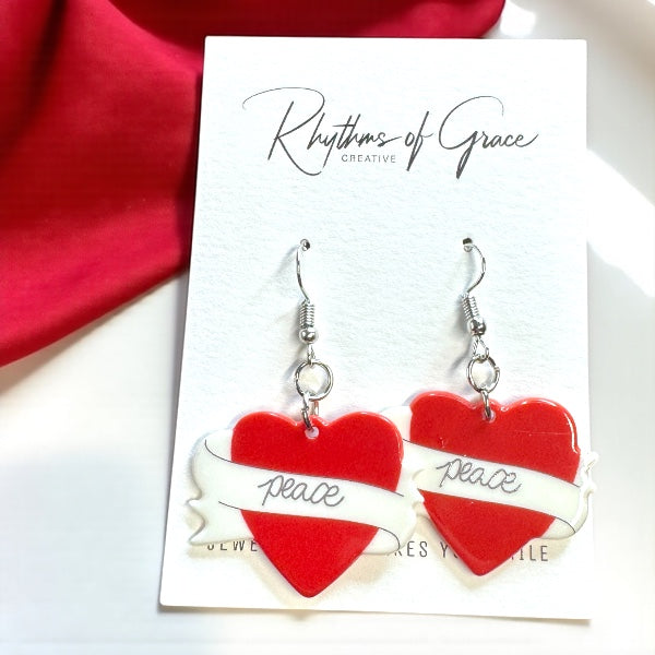 Spread the Love & Peace! Red Heart Earrings for Every Occasion - Rhythms of Grace Creative