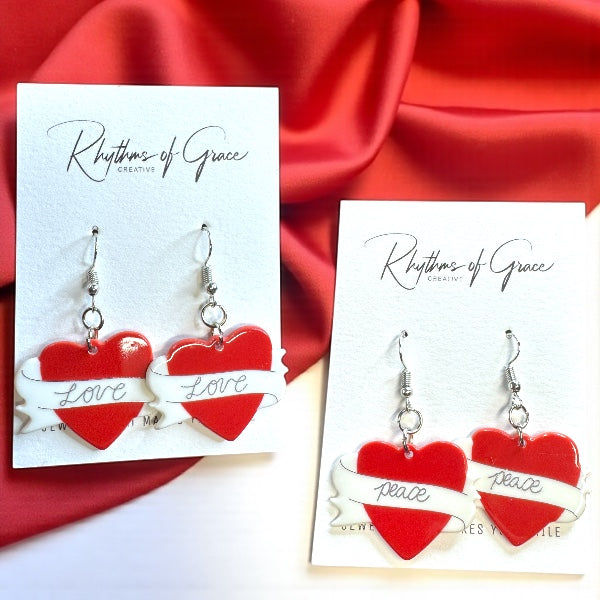 Spread the Love & Peace! Red Heart Earrings for Every Occasion - Rhythms of Grace Creative