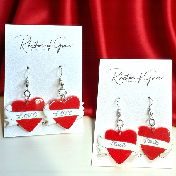 Spread the Love & Peace! Red Heart Earrings for Every Occasion - Rhythms of Grace Creative