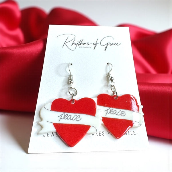 Spread the Love & Peace! Red Heart Earrings for Every Occasion - Rhythms of Grace Creative